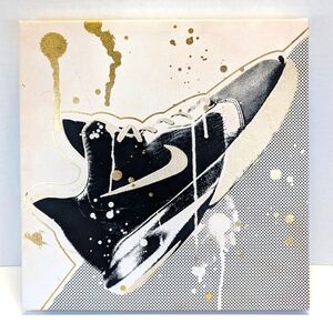 Black & Gold Nike Sneaker Wall Art Canvas Print